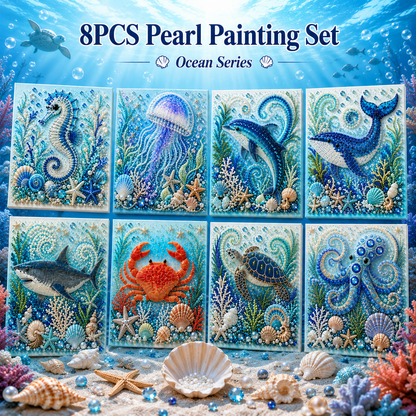 🔥 Last Day 55% OFF - 🌊✨ Ocean Theme Pearl Art DIY Kit – Relaxing DIY Craft to Create Stunning Coastal Artwork