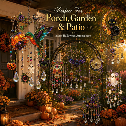 🎃💎Halloween Crystal Wind Chime – Colorful Acrylic Hanging Decoration