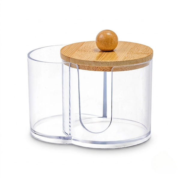 2-in-1 Cotton Swab and Pad Organizer