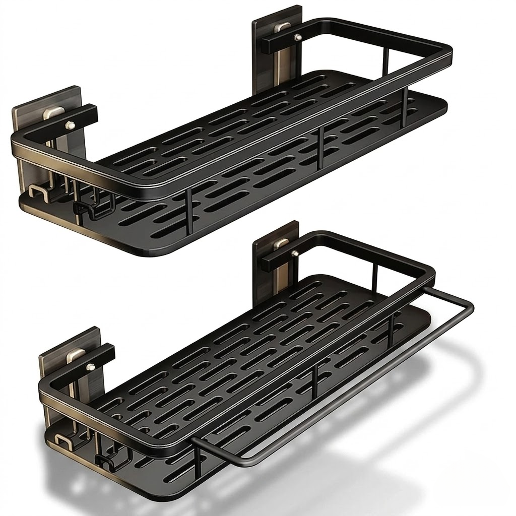 Modern Double-Tier Wall-Mounted Storage Rack