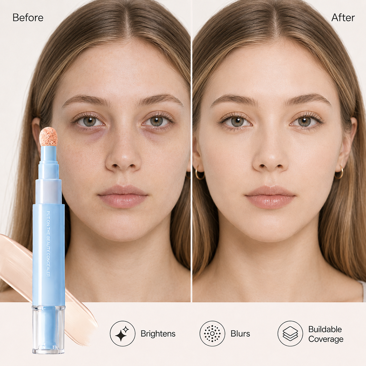 Dual-Effect Concealer & Powder Foundation🔥(Buy one, get one free – today only ! )🔥