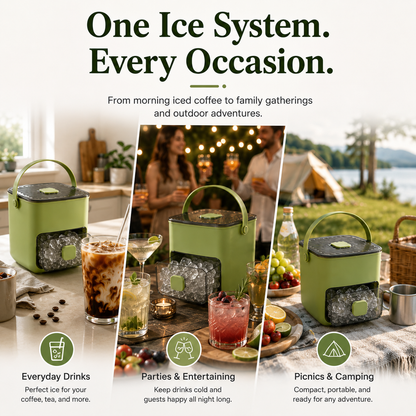 48-Cube One-Press Ice Tray & Storage System
