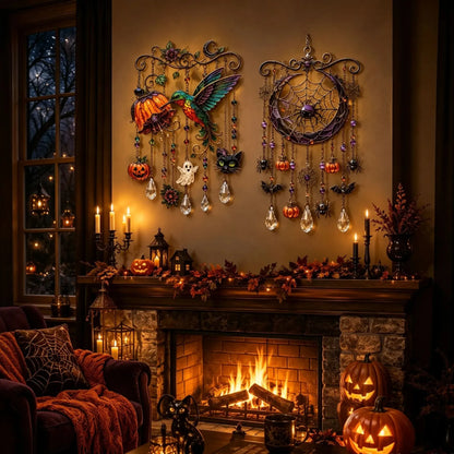 🎃💎Halloween Crystal Wind Chime – Colorful Acrylic Hanging Decoration